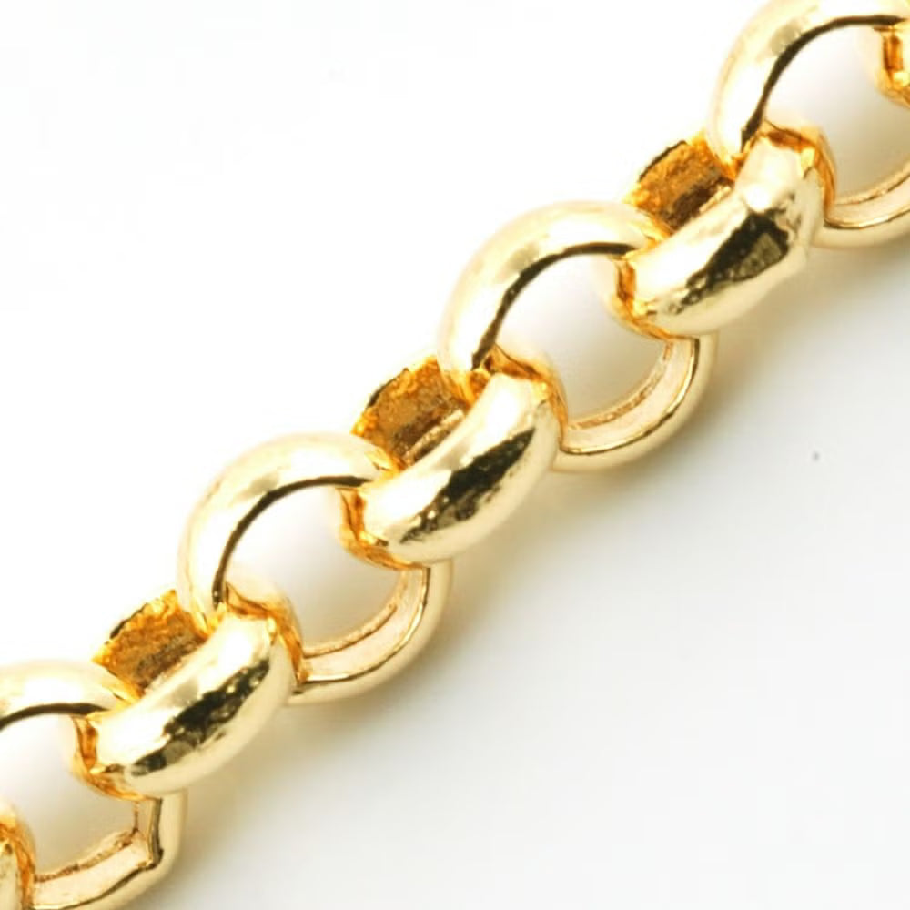 K18 Gold Hollow Rolo Chain Necklace