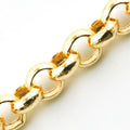 K18 Gold Hollow Rolo Chain Necklace