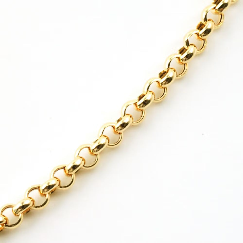 K18 Gold Hollow Rolo Chain Necklace