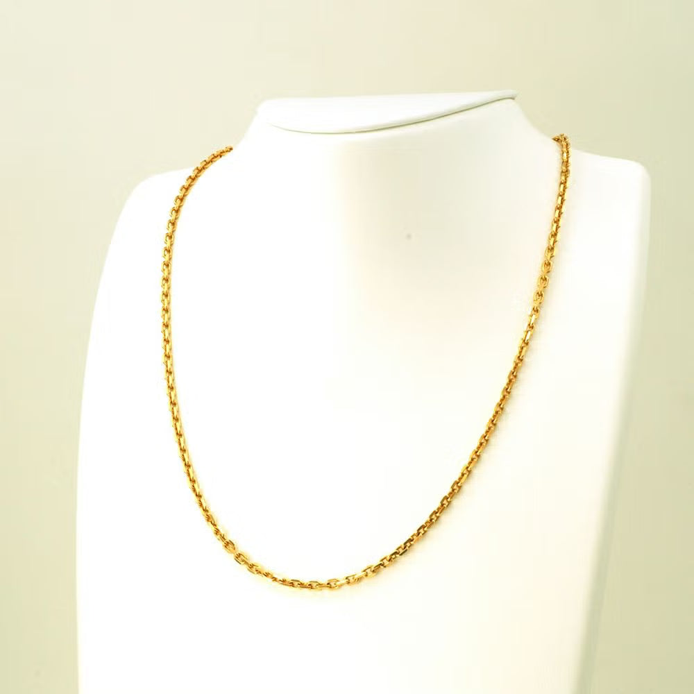 K18 Gold Heavy Cable Chain Necklace