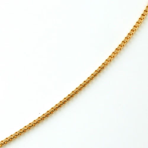 K18 Gold Box Chain Necklace(Venetian)