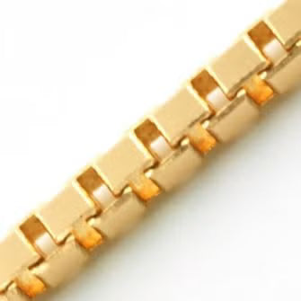 K18 Gold Box Chain Necklace(Venetian)