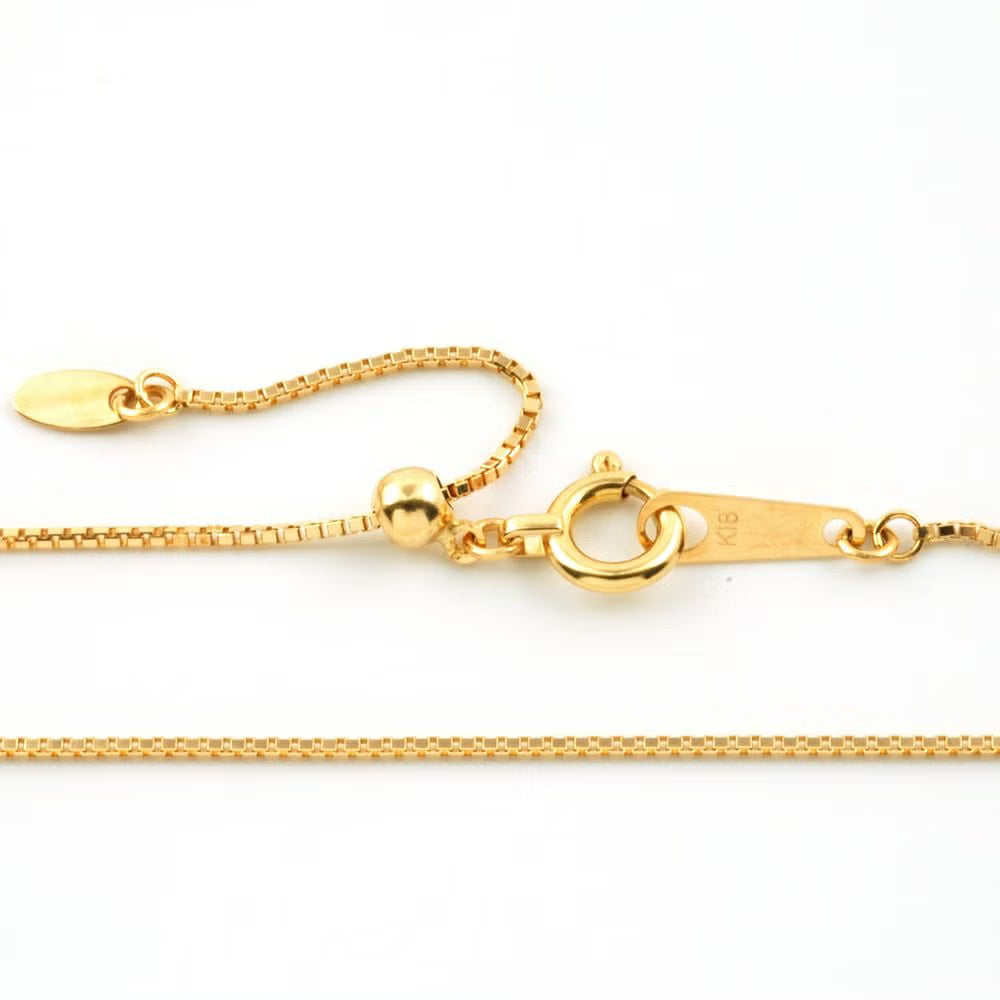K18 Gold Box Chain Necklace(Venetian)