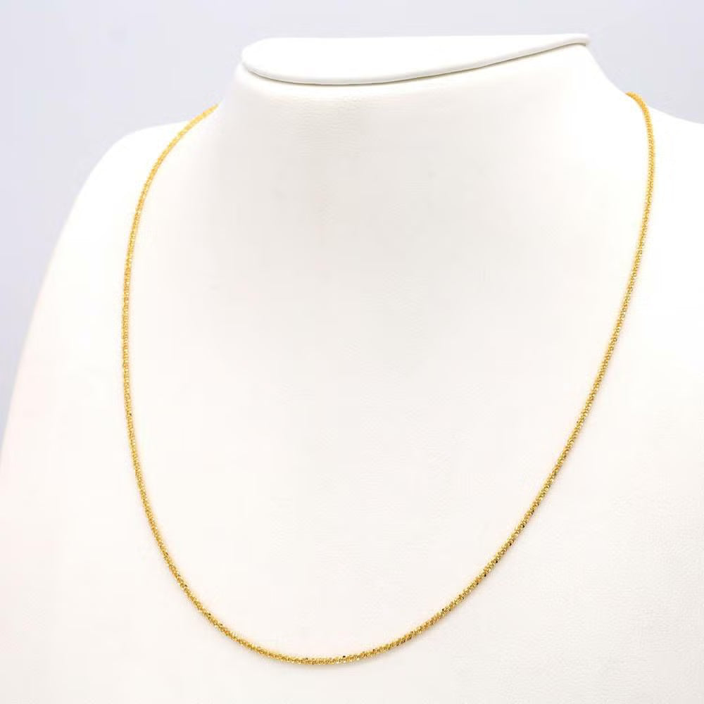 K18 Gold Light Crisscross Chain Necklace