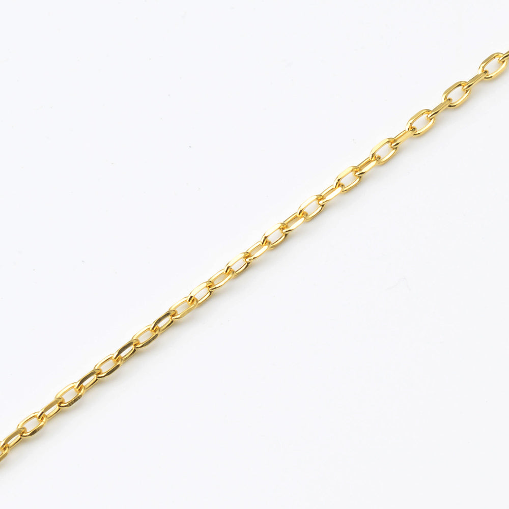 K18 Gold Cut Cable chain Necklace (Azuki)