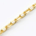 K18 Gold Cut Cable chain Necklace (Azuki)