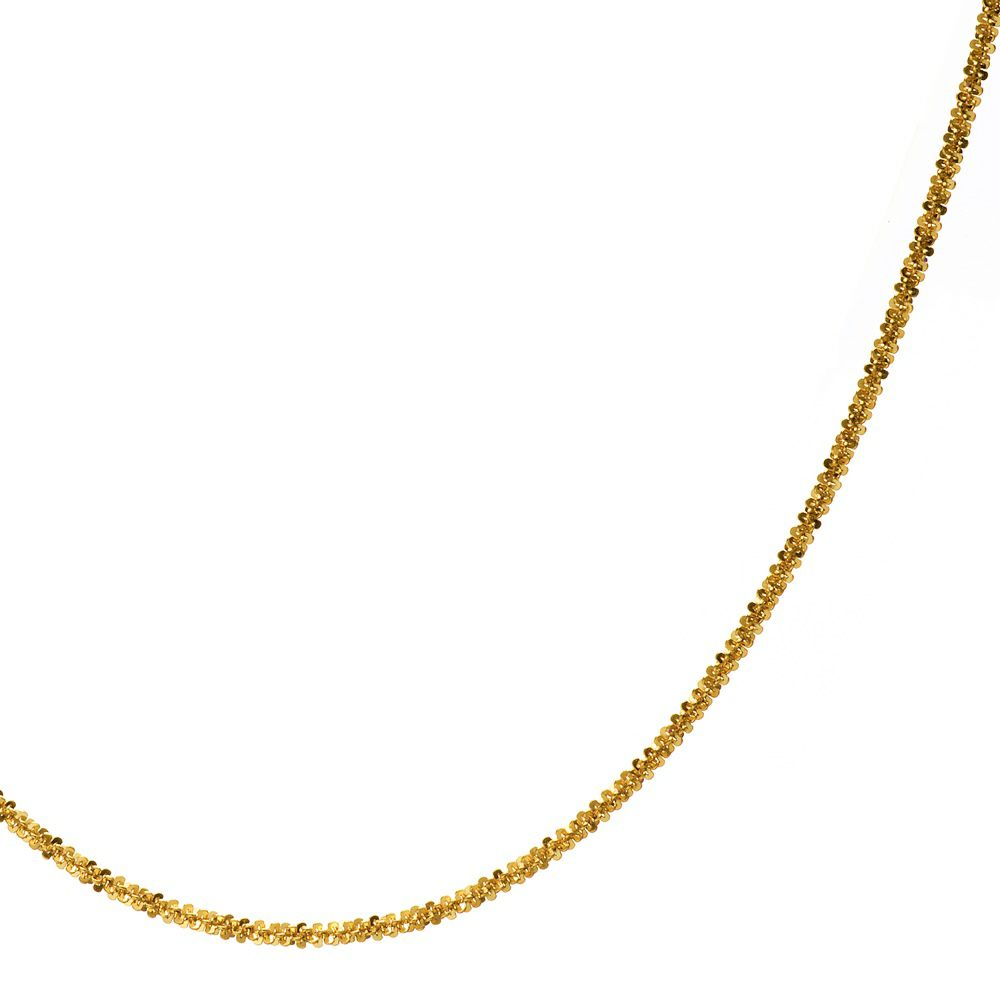 K18 Gold Light Crisscross Chain Necklace