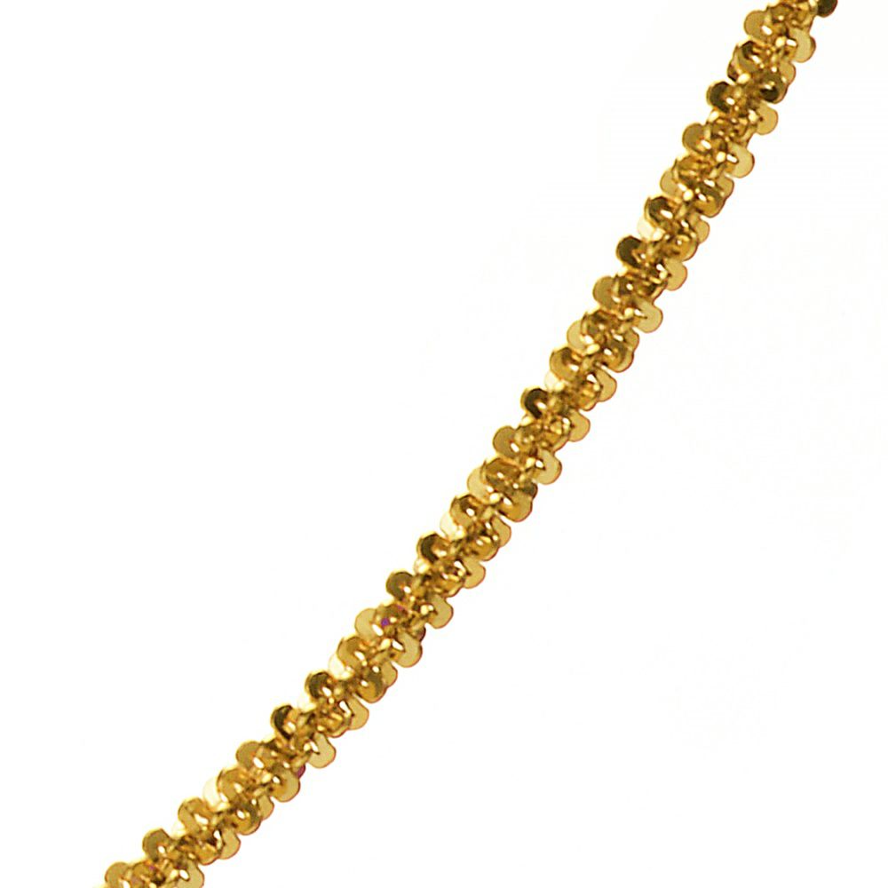 K18 Gold Light Crisscross Chain Necklace
