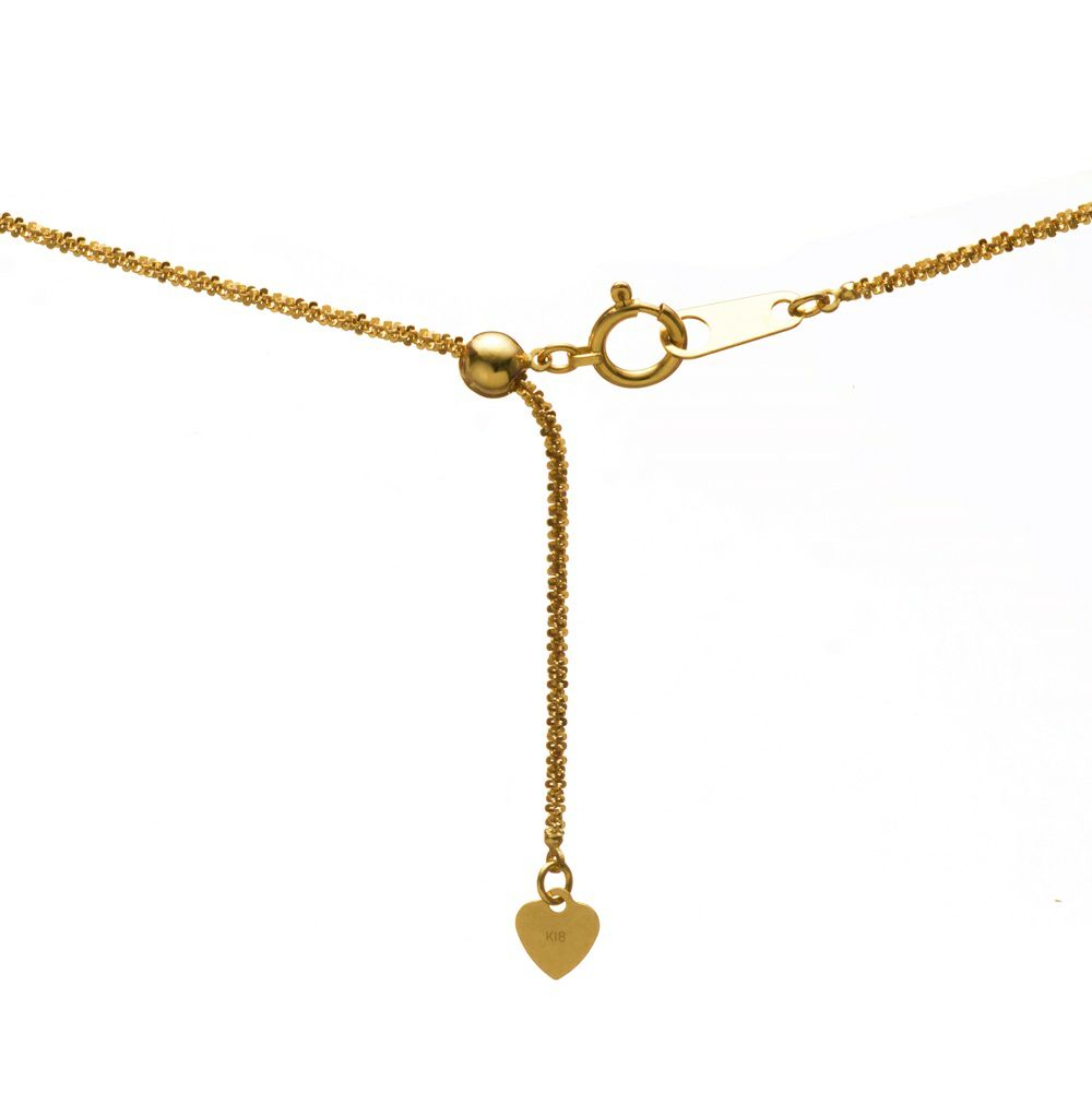 K18 Gold Light Crisscross Chain Necklace